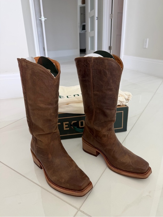 Tecovas Shoes - Tecovas Tan Leather Cowboy Boots with Natural Leather Lining